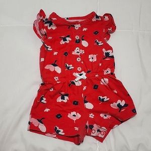 Carter's 3m red poppy romper